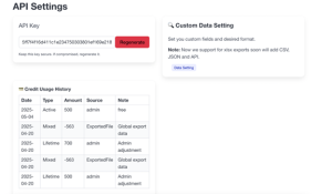 API Settings - Beauty Feeds