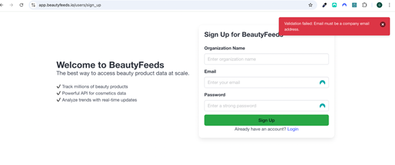 Sign-Up - Beauty Feeds