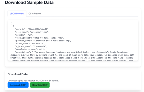 Credits API management - Beauty Feeds